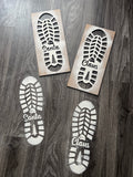 Santa footprint stencil