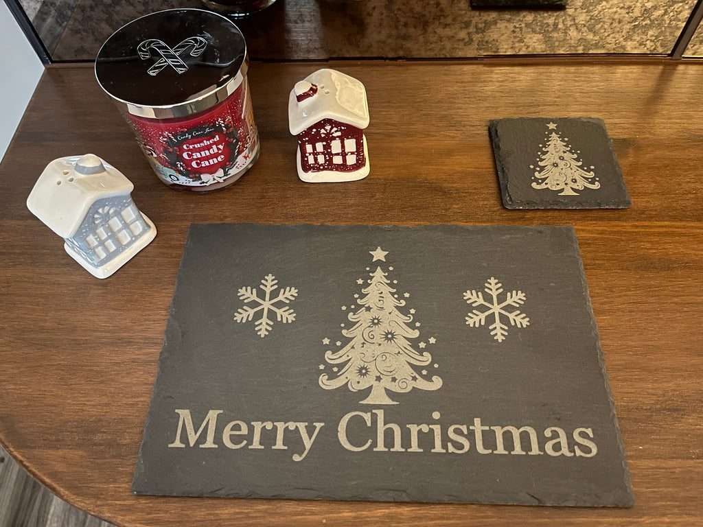 Slate Placemats - Christmas Theme