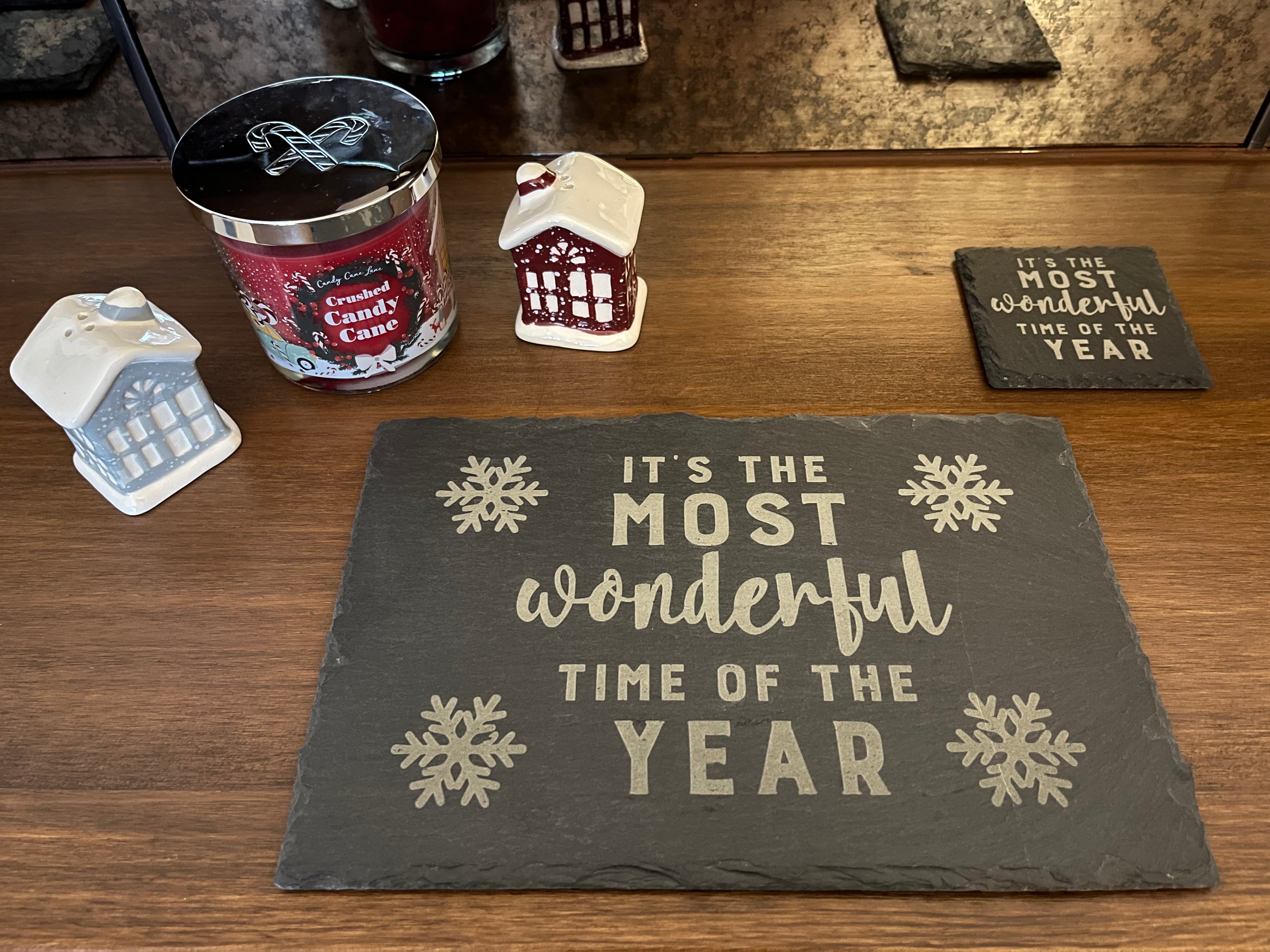 Slate Placemats - Christmas Theme