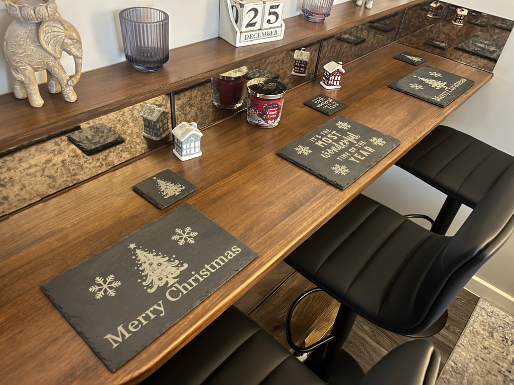 Slate Placemats - Christmas Theme
